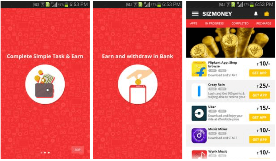 SizMoney - 賺取免費充值、數據或金錢