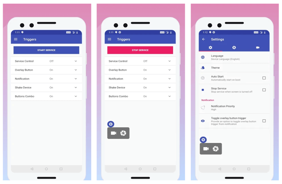適用於 Android 的屏幕截圖捕獲記錄器應用程序