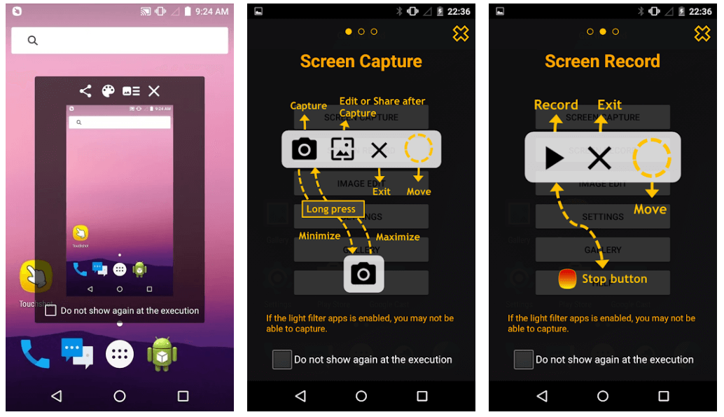 適用於 Android 的 Touchshot（屏幕截圖）應用程序