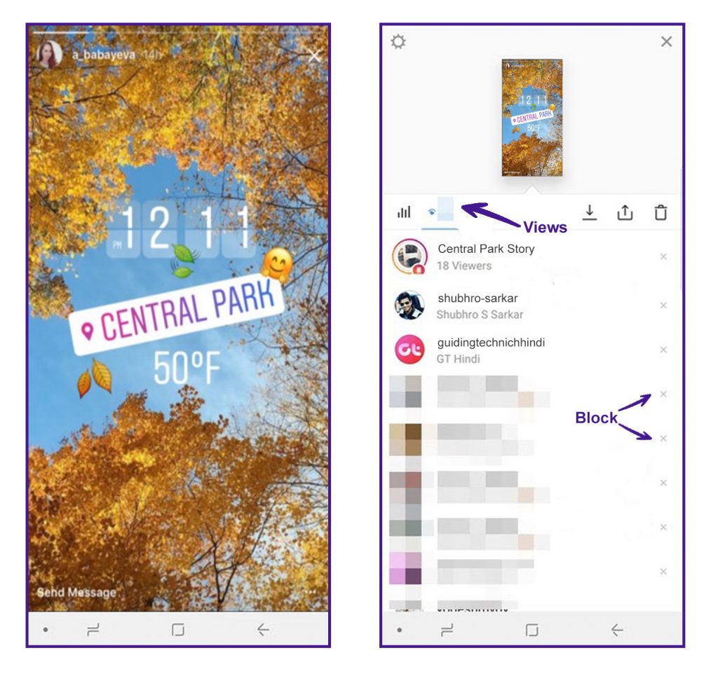使用 Instagram 故事/亮點了解誰查看了您的 Instagram 個人資料的第一種方法