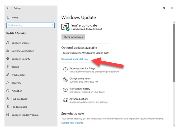 最新的 Windows 更新和設備驅動程序