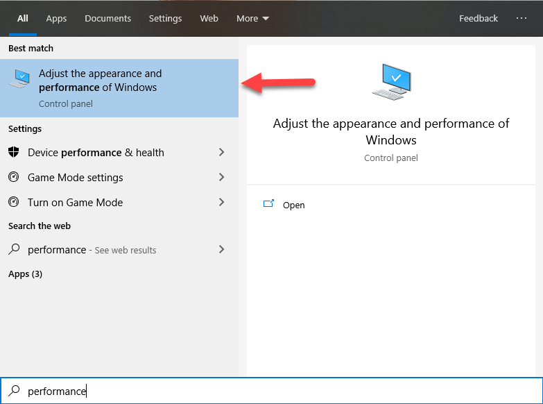 在 Windows 上禁用視覺效果