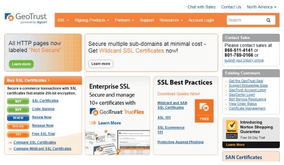 GeoTrust SSL 提供程序