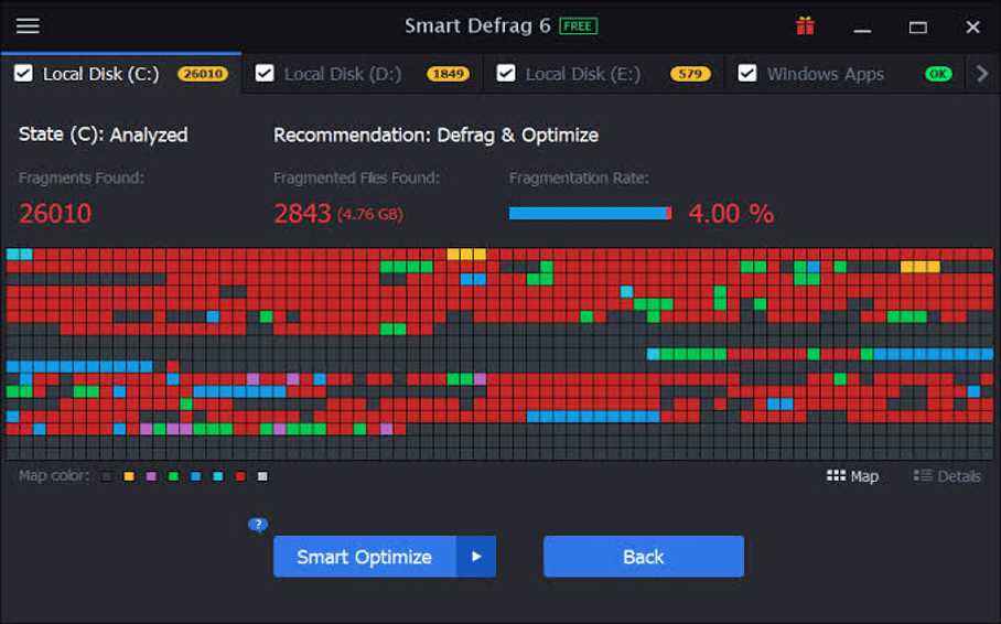 智能碎片整理 Smart Defrag Software For Windows