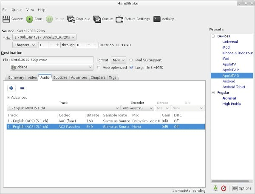 手剎 HandBrake - Free DVD Ripper Software