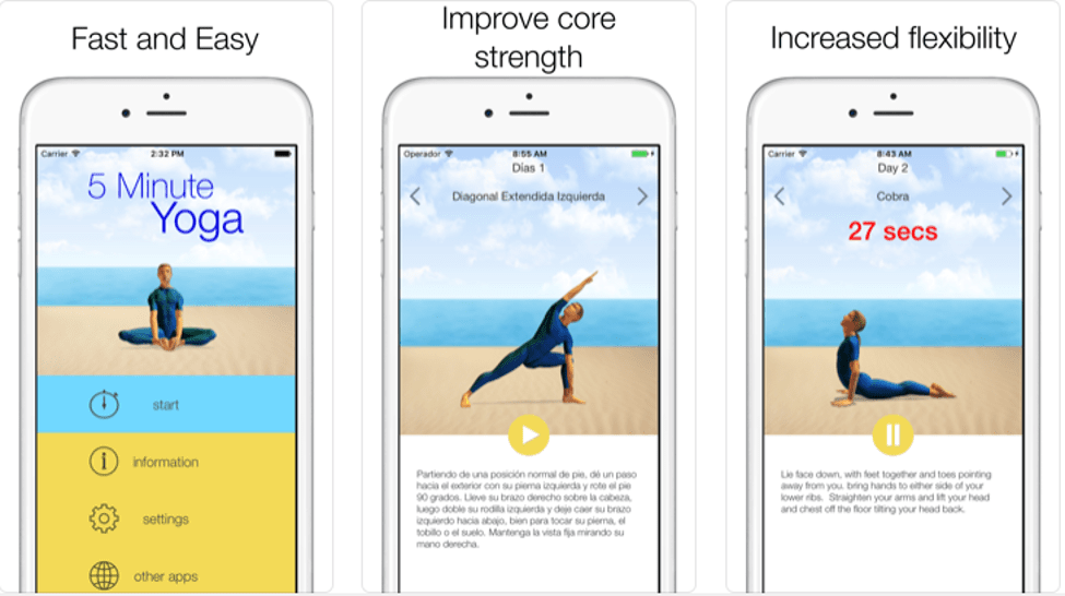 Yoga di 5 minuti 5 Minute Yoga
