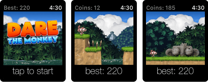 Dare The Monkey - Apple Watch 遊戲