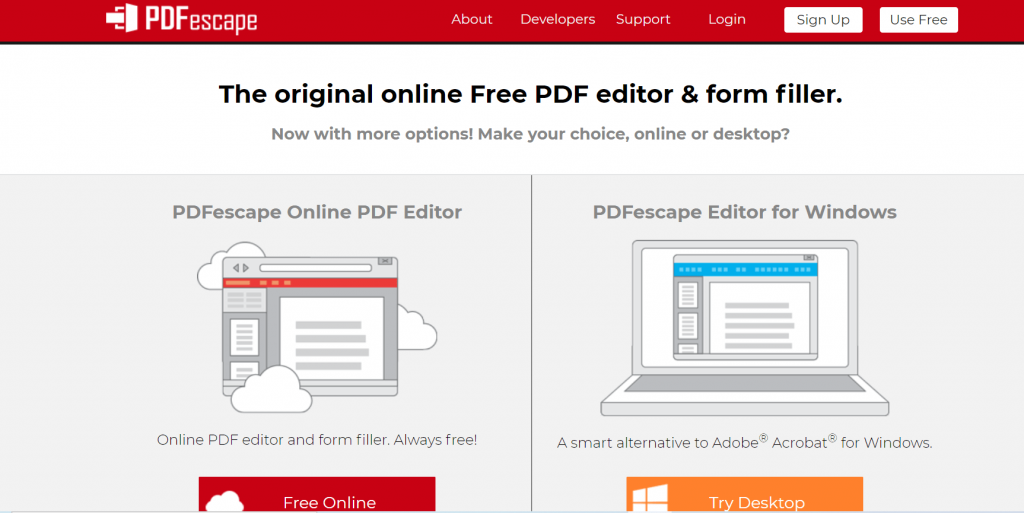 PDFescape - 免費的 PDF 編輯軟件