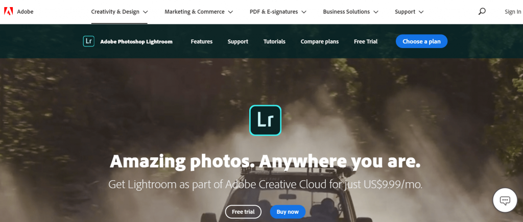 Adobe Lightroom - 在線 Mac 照片編輯應用程序