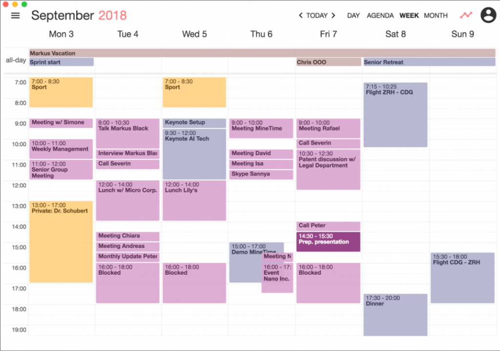 Mine Time - Beste Kalender-App