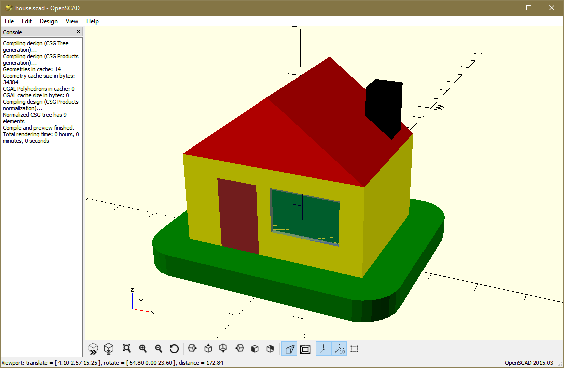 OpenSCAD - 免費架構軟件