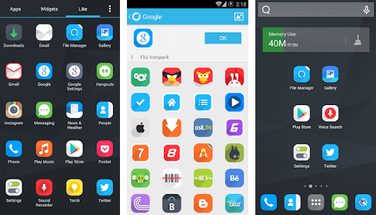 Flui Icon Pack - 適用於 Android 的頂級 iPhone 啟動器