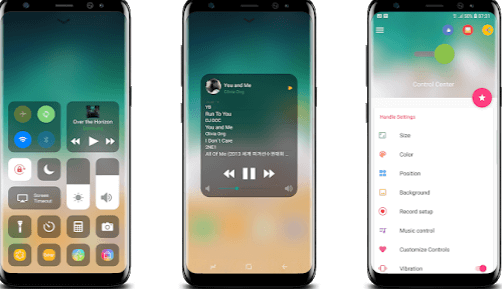 控制中心 - 適用於 Android 的免費 iPhone 啟動器