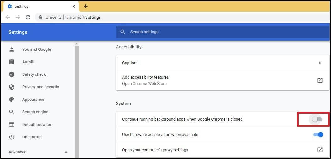 使用 Chrome 設置禁用軟件報告工具 - 1