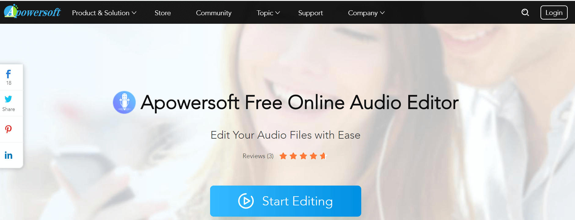 Apowersoft 免費在線音頻編輯器