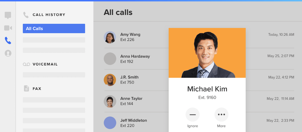 RingCentral Połączenia