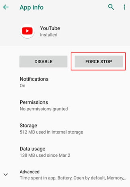 重新啟動您的 youtube 應用程序