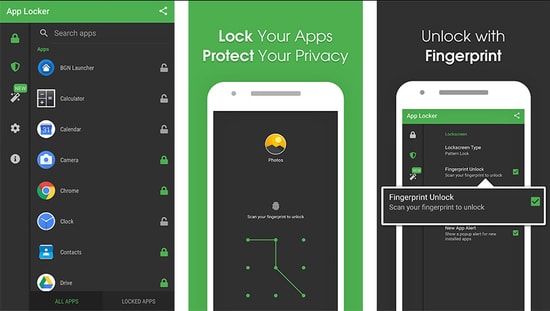 應用鎖 |鎖定應用程序 - 指紋、PIN、圖案