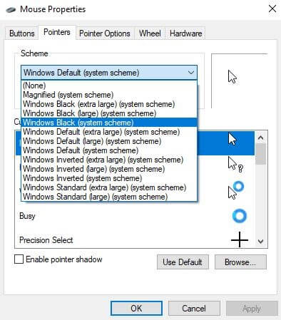 Choose Any Of Scheme Types According To Your Preference From Scheme Drop-Down Menu