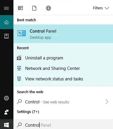 Type Control and Select The Best Match