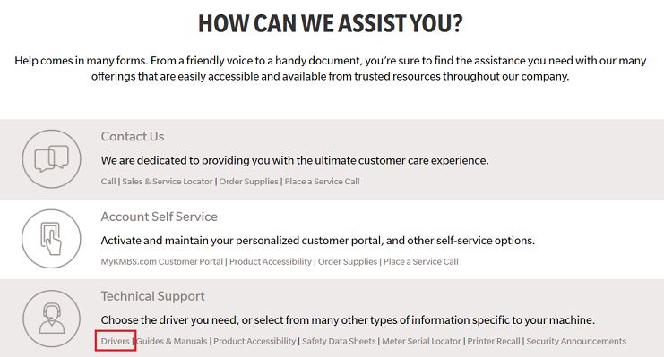 find How can we assist you in support & downloads options