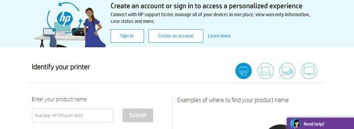 Write Model Name of Printer and Then Click On Submit Button