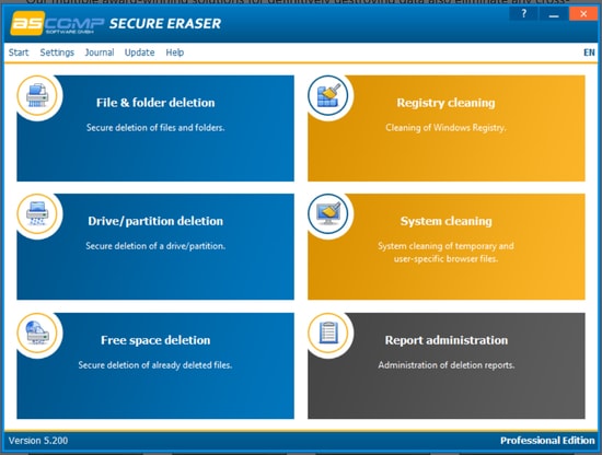 Secure Eraser - เครื่องทำลายไฟล์ Windows ที่เชื่อถือได้