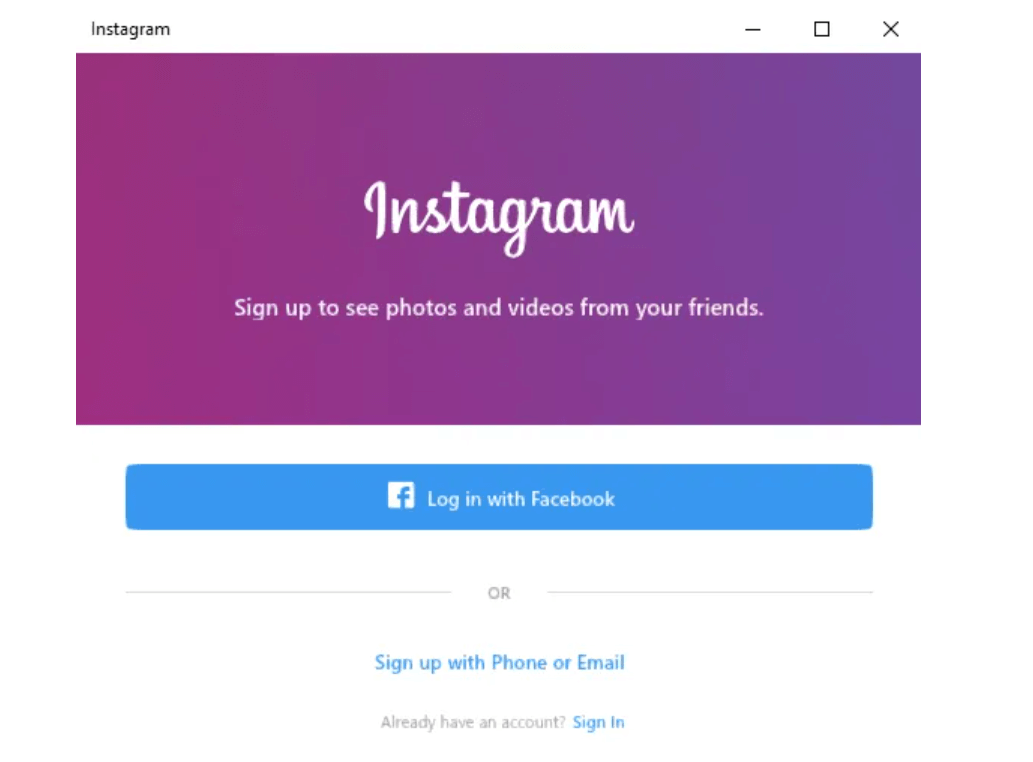 Aplicativo Windows Instagram - Alternativa ao Gramblr