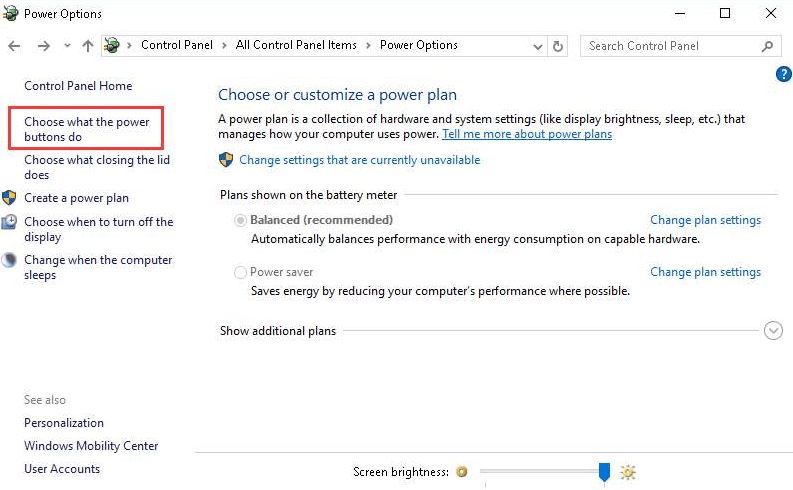 Choose What The Power Buttons Do