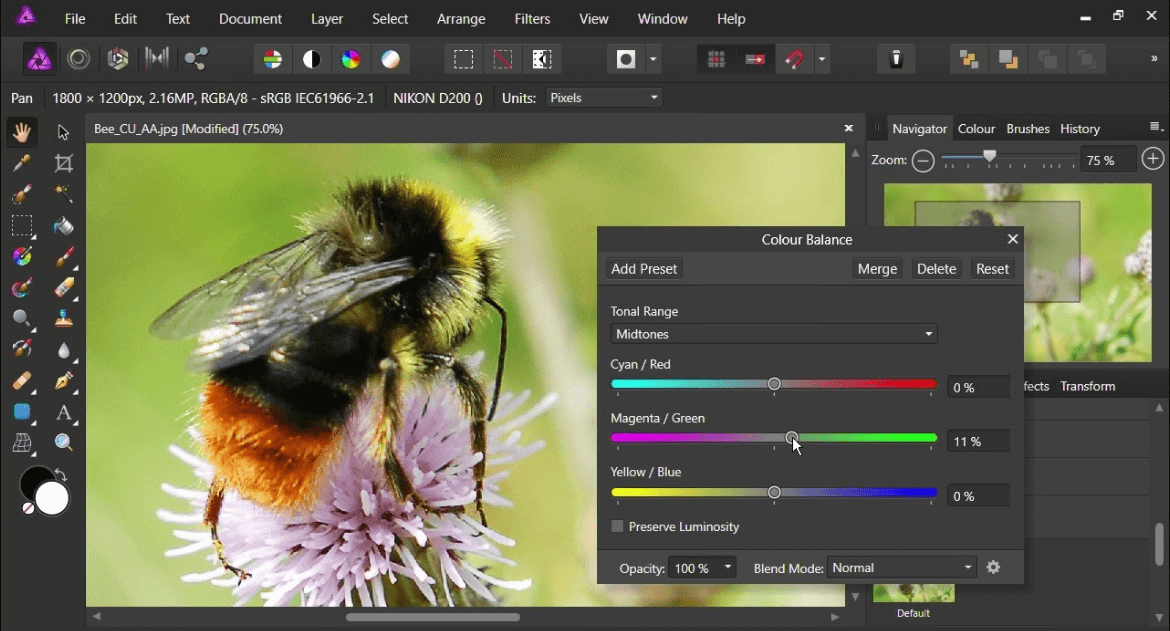 AffinityPhoto-最高の無料写真ステッチングソフトウェア