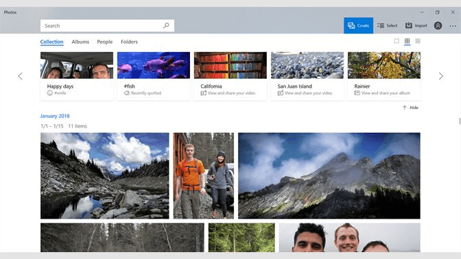 Microsoft Windows 10 照片 - Light Room Alternative