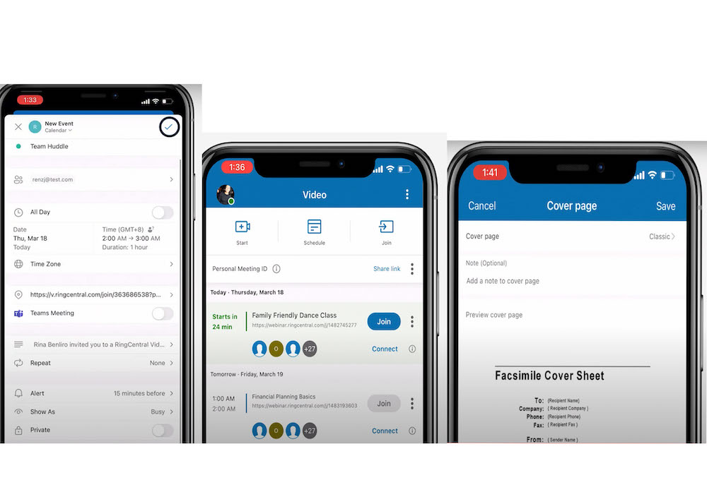 RingCentral 移动应用程序
