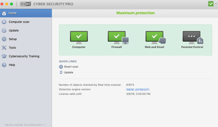 ESET Cyber Security для Mac