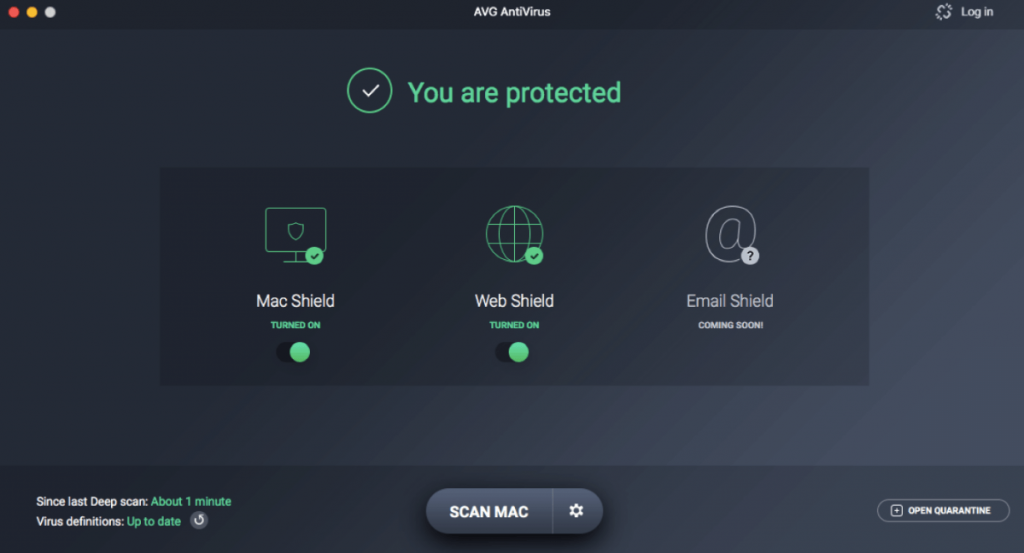 Бесплатный антивирус AVG для Mac