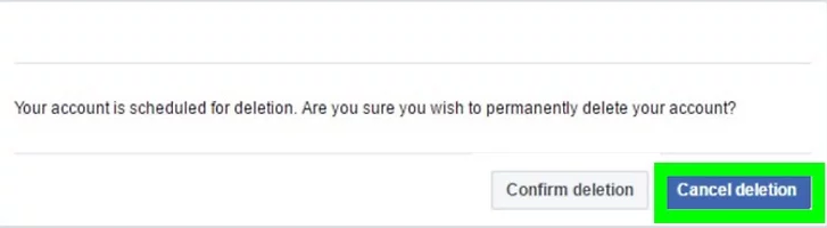 إلغاء حذف حساب Facebook Cancel Deletion Facebook Account