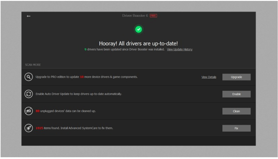 جميع برامج التشغيل محدثة ببرنامج Driver Booster