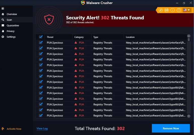 Triturador de malware Malware Crusher - Best Free Spyware Removal Tool