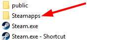 Look A Folder Named Steamapps and Move It