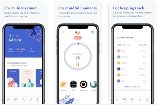 Flipd - Aplicativo rastreador de uso do iOS