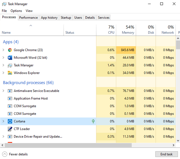 Window task manager