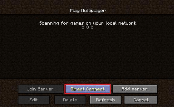 Essayez Direct Connect pour résoudre le problème de Minecraft LAN qui ne fonctionne pas