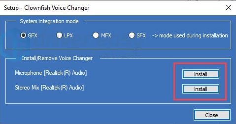 choose the microphone which is functioning well