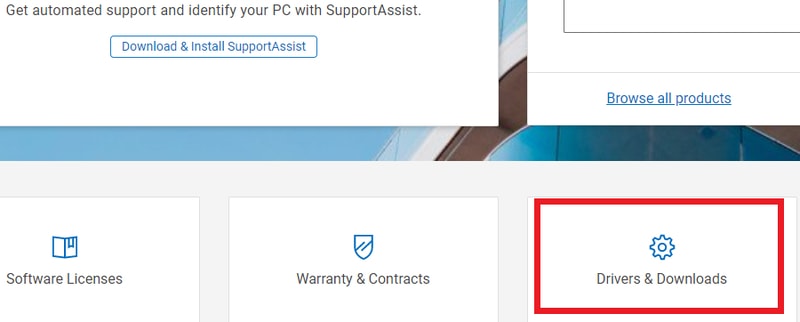 Choose Drivers & Downloads for Dell Driver Download