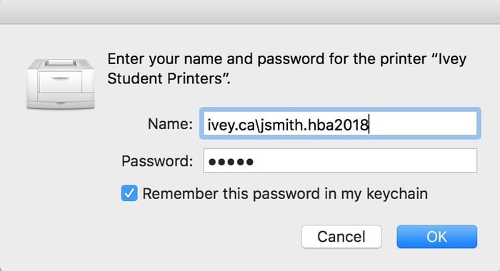 enter the correct credentials