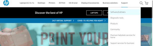 select Software & Drivers