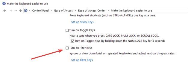turn off filter keys