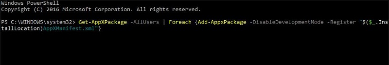 Windows Powershell Window