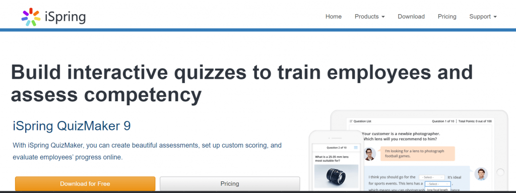 Программное обеспечение iSpring QuizMaker