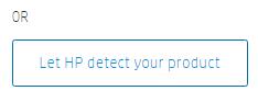click on the "Let HP Detect your Product
