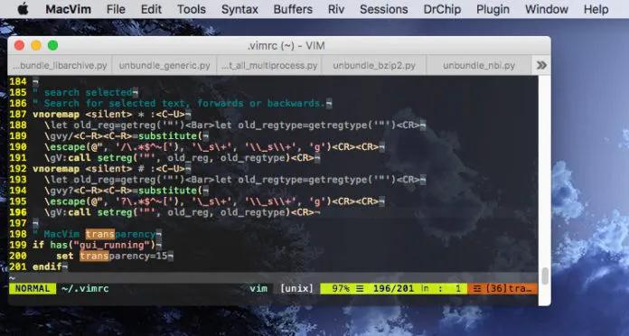 MacVim Text Editor